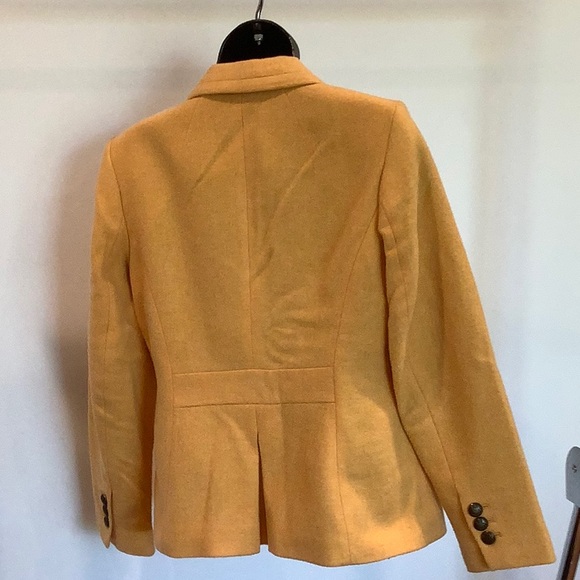 Talbots wool blend yellow blazer, size 8P - Picture 6 of 12